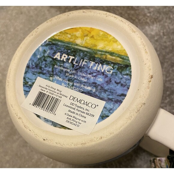 DEMDACO Seaside Horizon at Midday Dale Wayne Artlifting Stoneware Mug Cup NWT - Picture 2 of 11